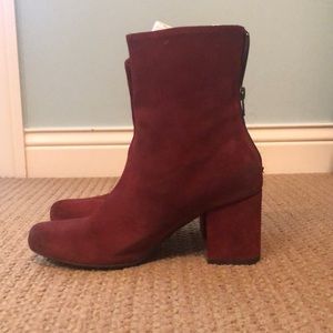 Red Free People Booties